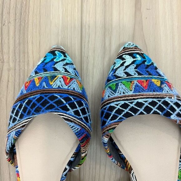 Seychelles Alina Women's Embroidered D'Orsay Flats Size 6 Multicolor - Picture 4 of 8